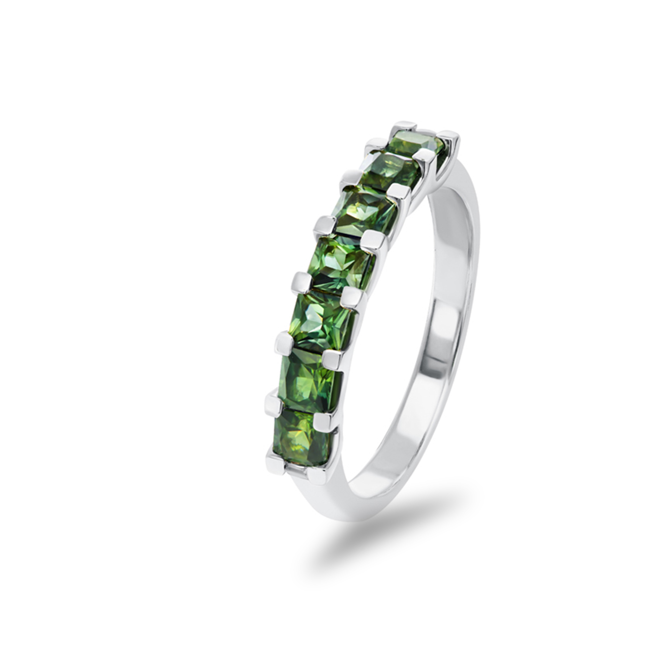 Teal Australian Sapphire Iris Ring