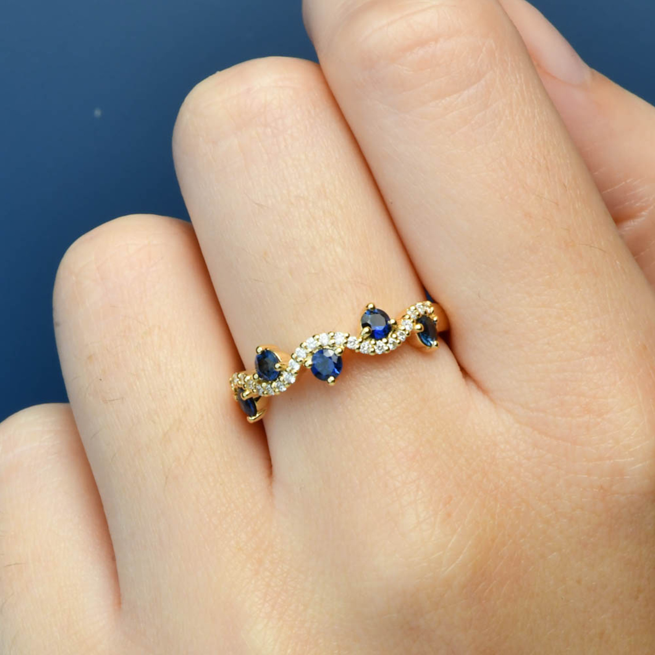 Blue Australian Sapphire Savannah Ring