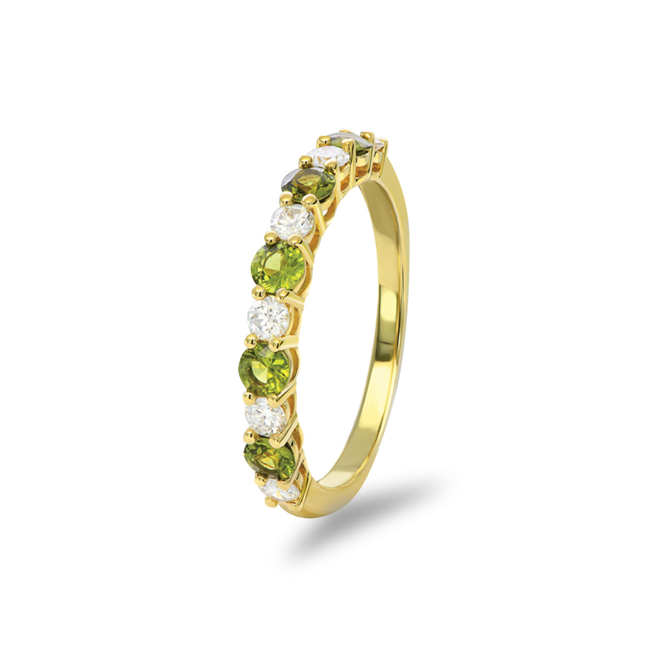 Green Australian Sapphire &#038; Diamond Livianna Ring