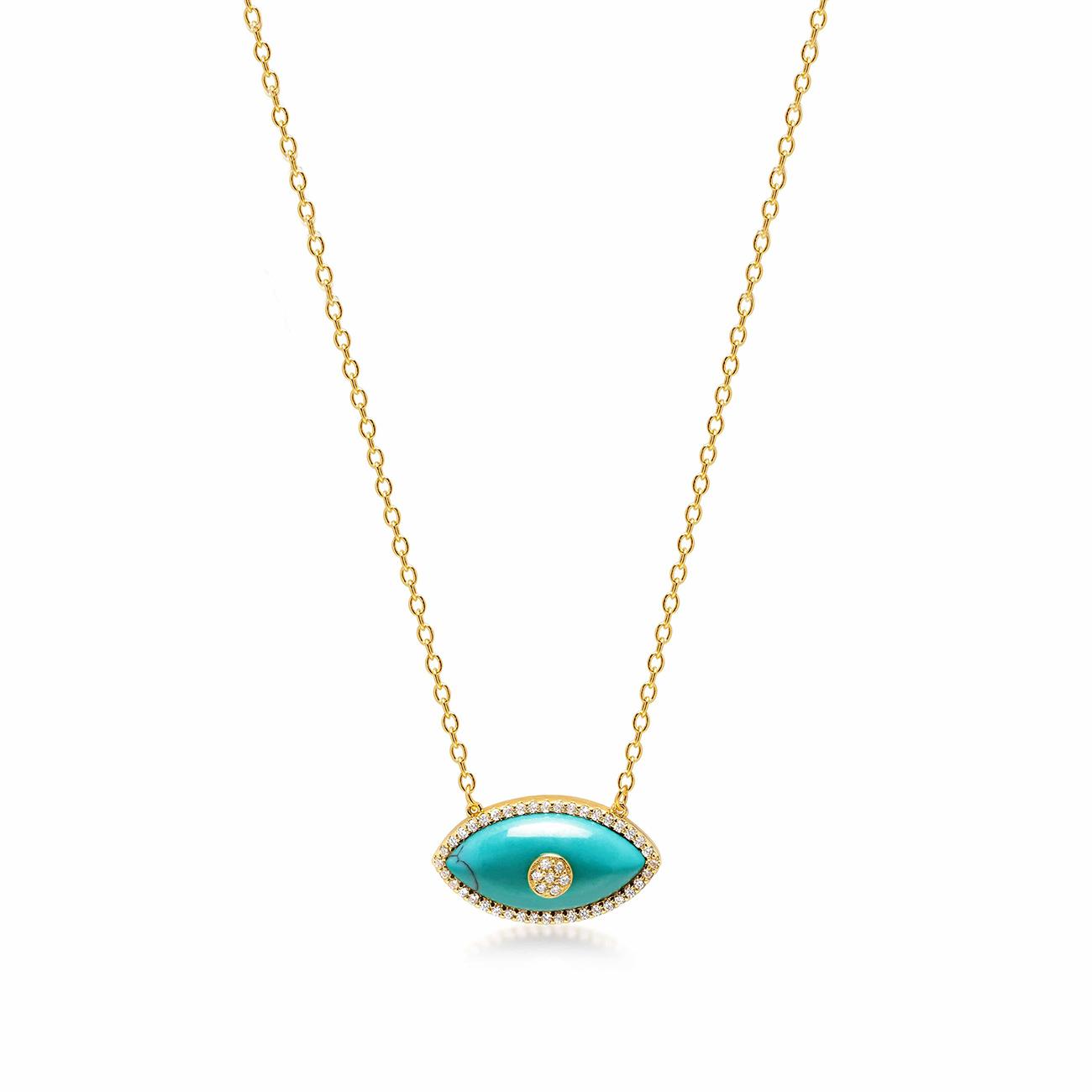 Nialaya Women&#8217;s Turquoise Eye Necklace