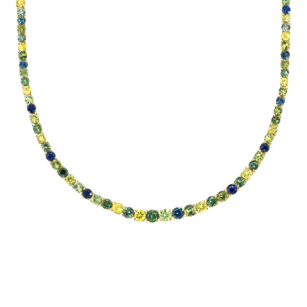 Multi Coloured Australian Sapphire Orana Necklace