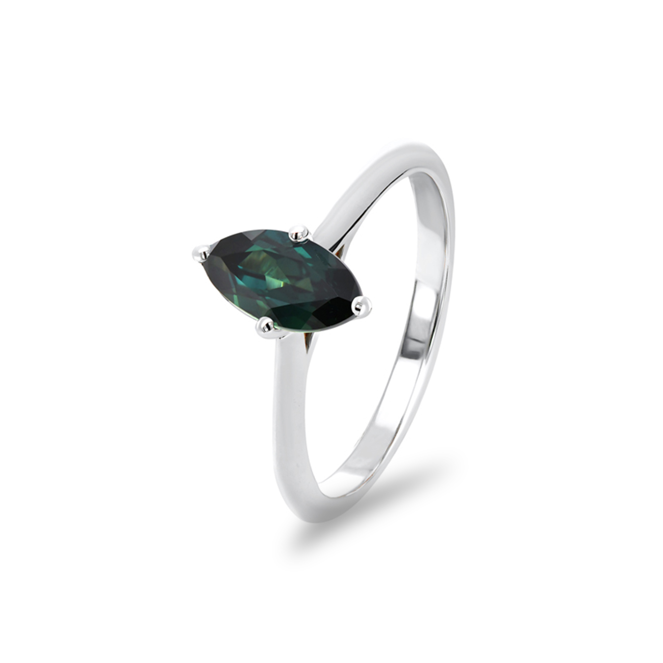 Teal Australian Sapphire Maira Ring