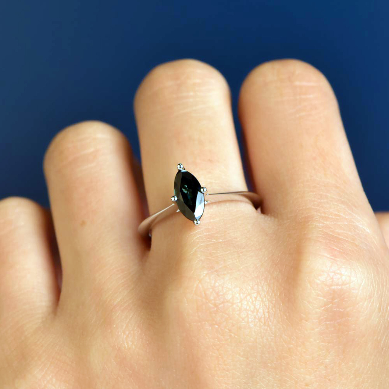 Teal Australian Sapphire Maira Ring
