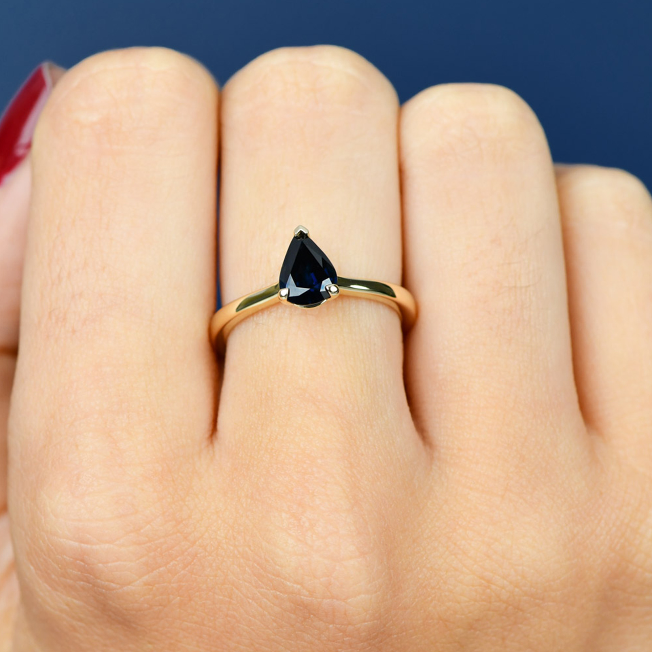Blue Australian Sapphire Maira Ring