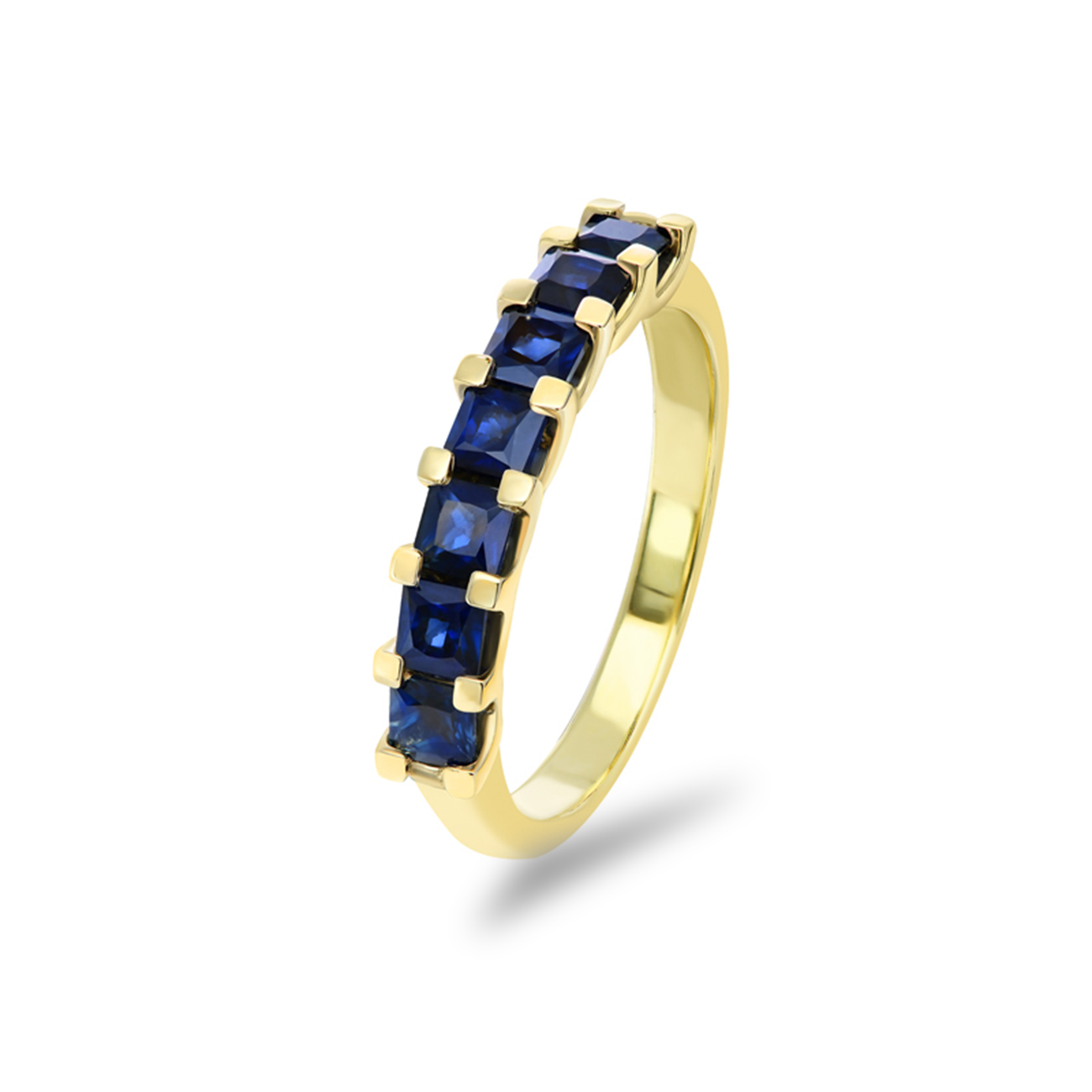 Blue Australian Sapphire Iris Ring