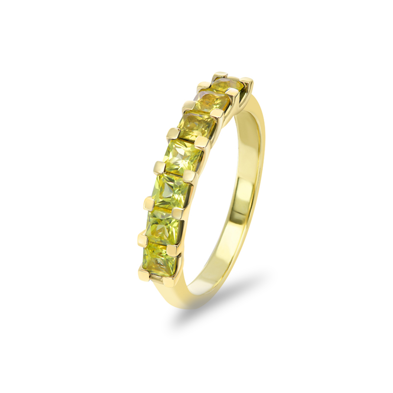 Yellow Australian Sapphire Iris Ring