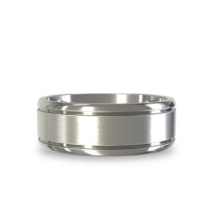 Modern Wedding Band in Sterling Silver