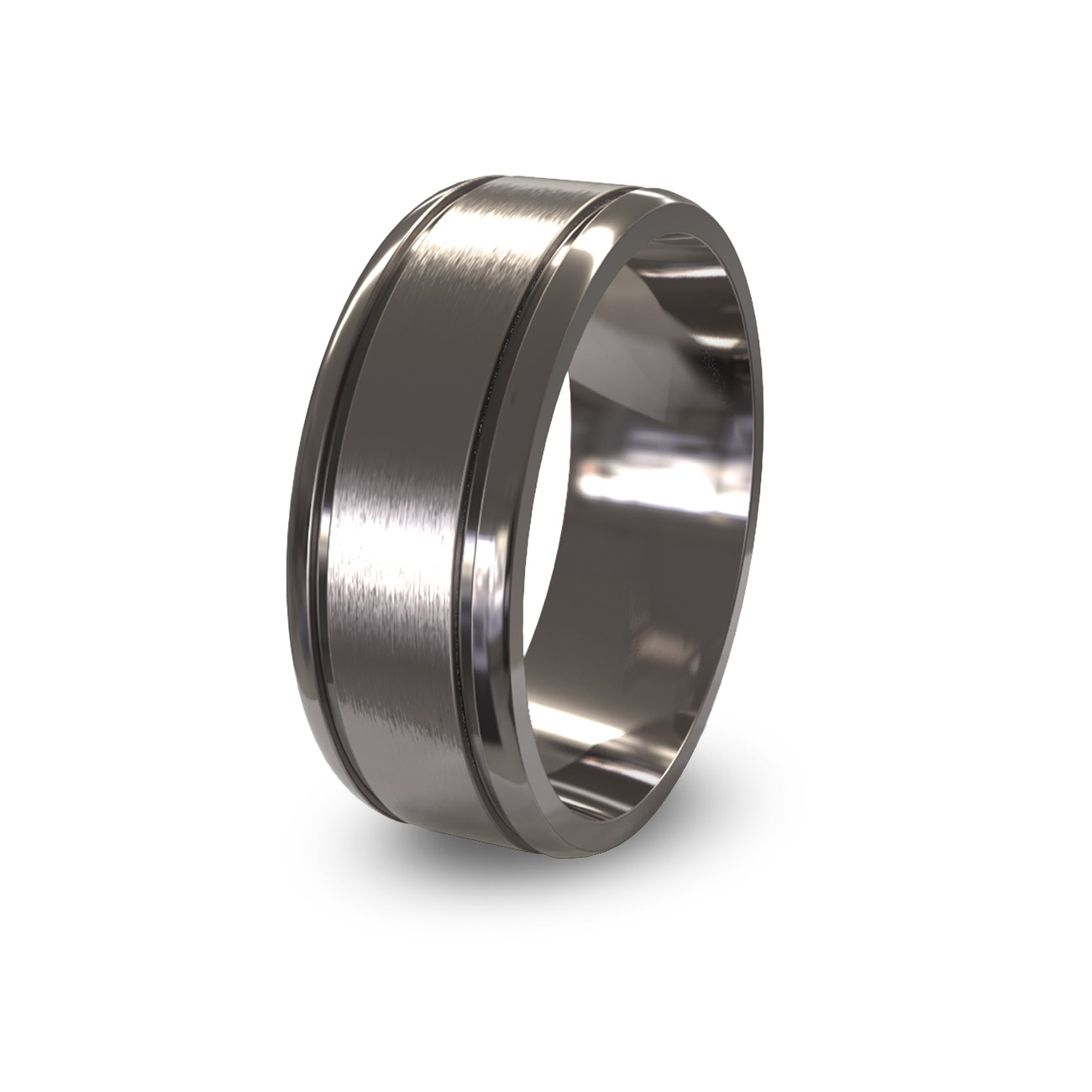 Modern Wedding Band in Titanium