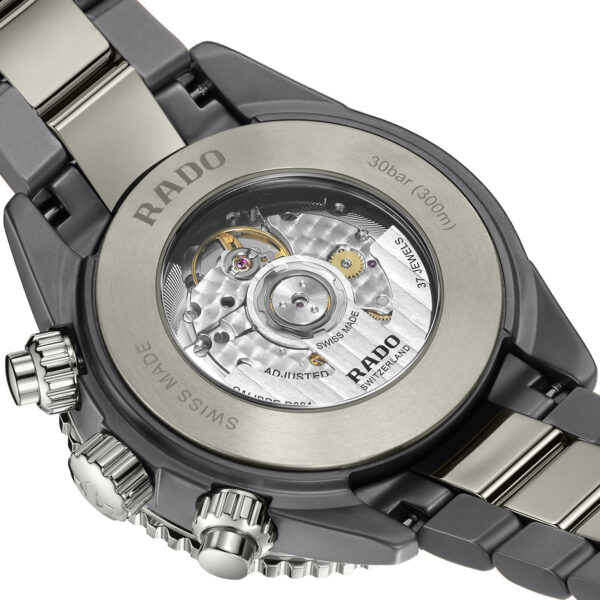 Rado Captain Cook High-Tech Ceramic Chronograph 43mm with green dial and black ceramic bracelet, model R32189313