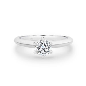 0.70ct Round Brilliant Solitaire Diamond Engagement Ring in 18K White Gold