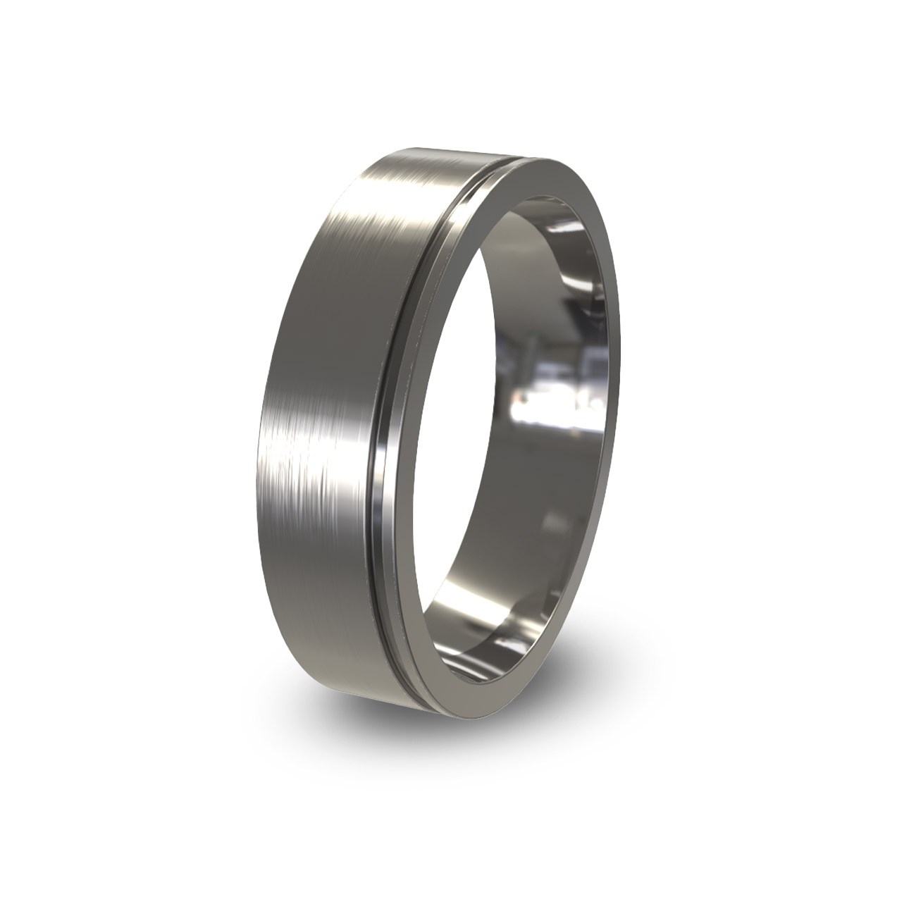 Modern Wedding Band in Platinum