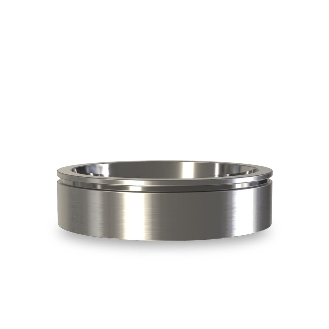 Modern Wedding Band in Platinum