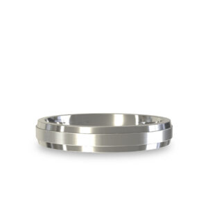 Modern Wedding Band in Sterling Silver