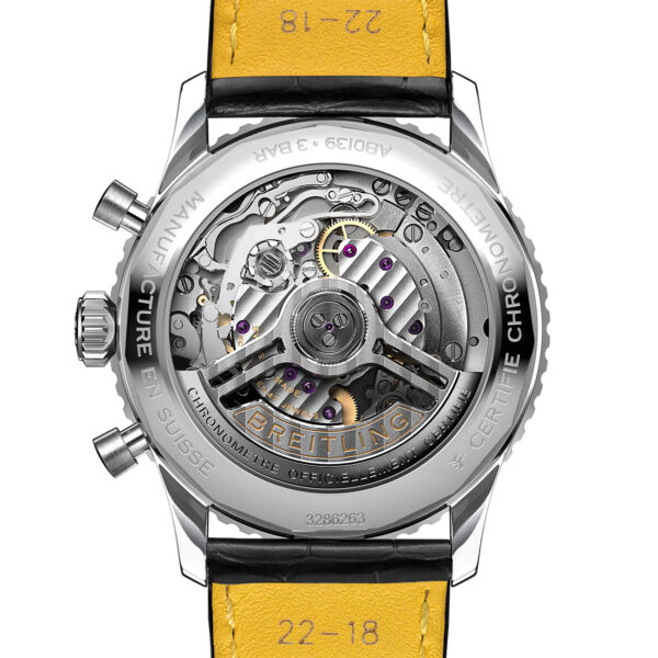 Breitling Navitimer B01 Chronograph 41mm AB0139211B1P1 with black dial and leather strap