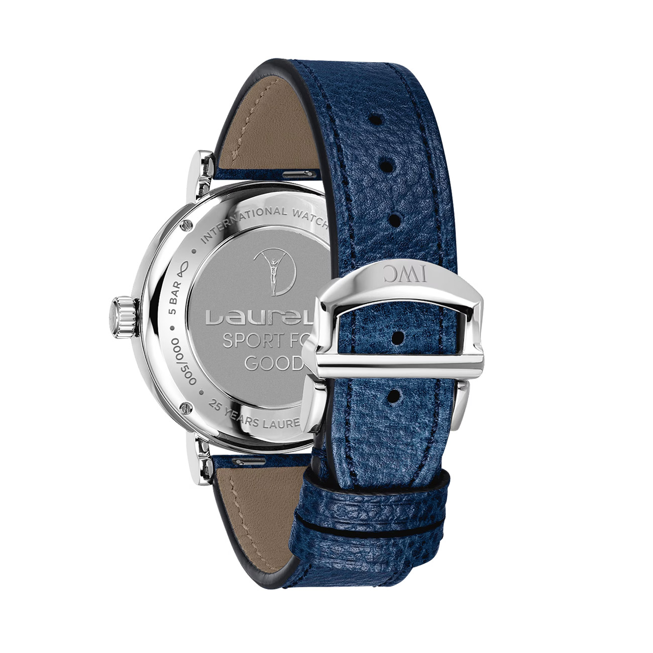 IWC-IW359202-Portofino-Date-Laureus-Blue-Buckle IWC Portofino Pointer Date Laureus Buckle 39mm