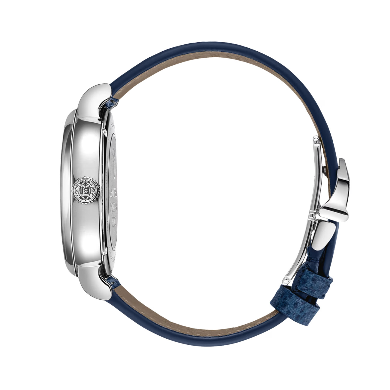 IWC-IW359202-Portofino-Date-Laureus-Blue-Side IWC Portofino Pointer Date Laureus Side Profile 39mm