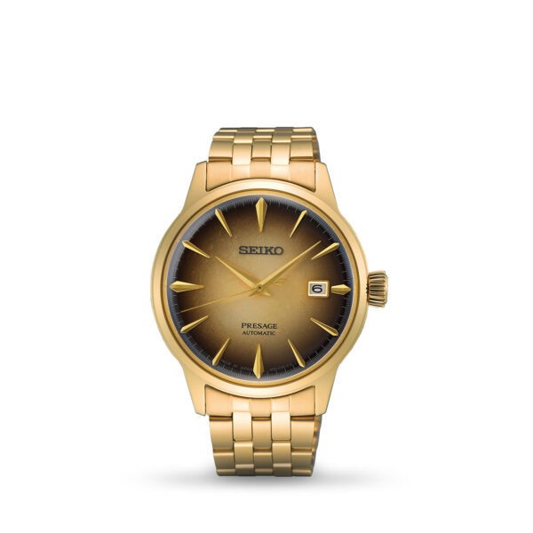 Seiko SRPK48J Presage Cocktail Time Beer Half & Half Gold Gradient Dial 40.5mm