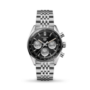 TAG Heuer Carrera Chronograph 39mm CBS2210.BA0048 Black Dial Silver Sub-Dials with Bracelet