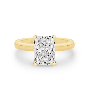 Eternity Radiant Lab Diamond Hidden Halo Ring In 18K Yellow Gold