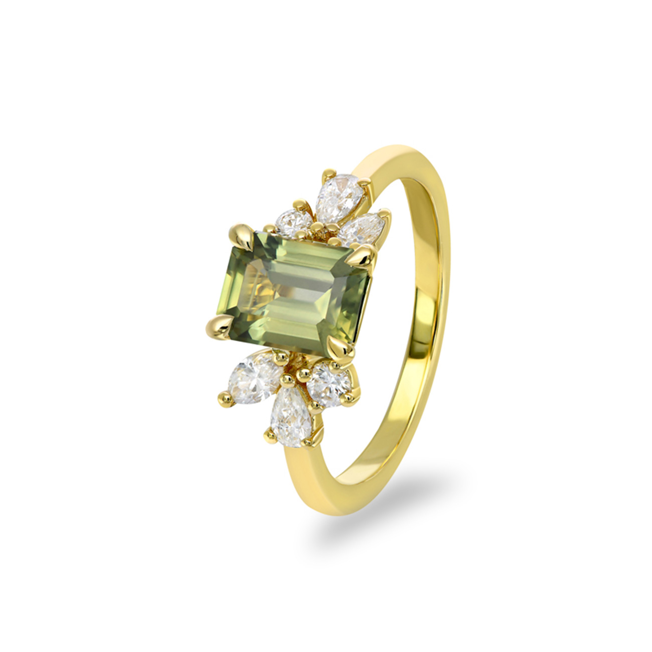 Teal Australian Sapphire Aurelia Ring