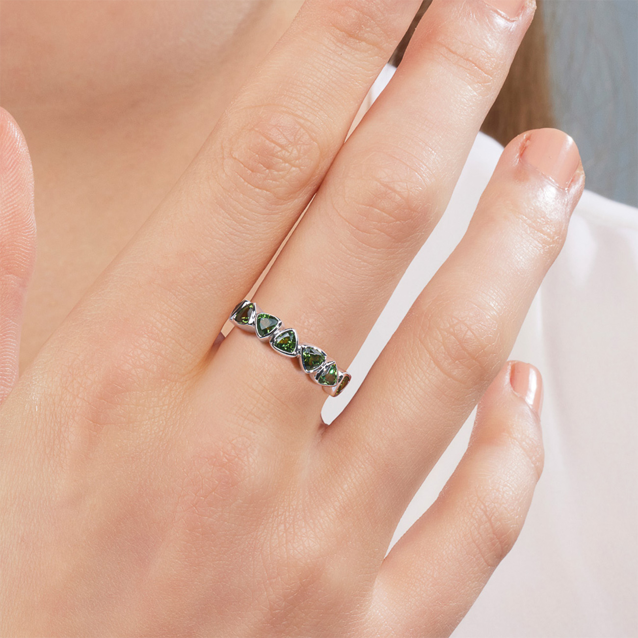 Green Australian Sapphire Tirzah Ring