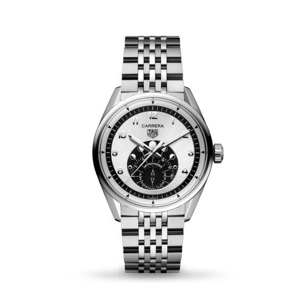 TAG Heuer Carrera Astronomer WBX2110.BA0044 Silver Black Dial 39mm