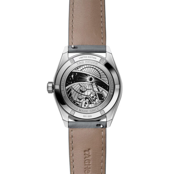TAG Heuer Carrera Astronomer WBX2112.FC6615 Silver Grey Dial with Light Blue features 39mm Space Observatory Case Back