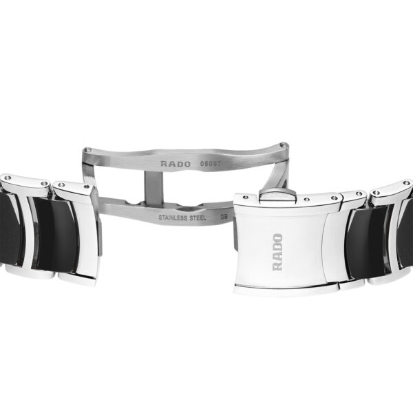 Rado Centrix Chronograph – Black Sunray Dial, Stainless Steel and Ceramic Bracelet, 41mm Quartz Watch