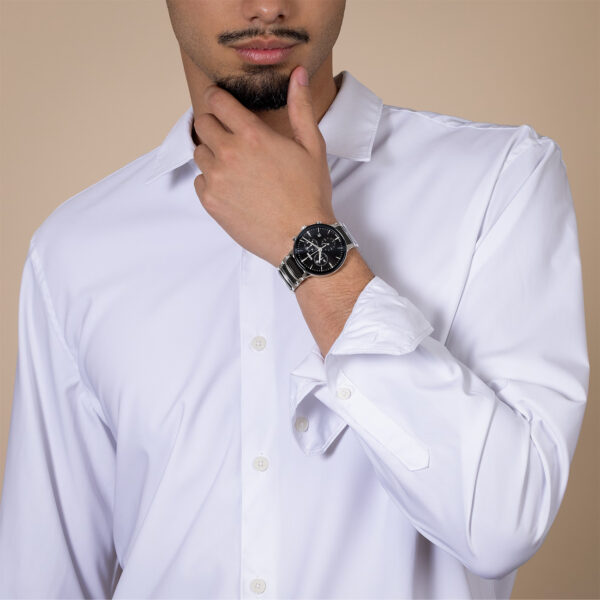 Rado Centrix Chronograph – Black Sunray Dial, Stainless Steel and Ceramic Bracelet, 41mm Quartz Watch