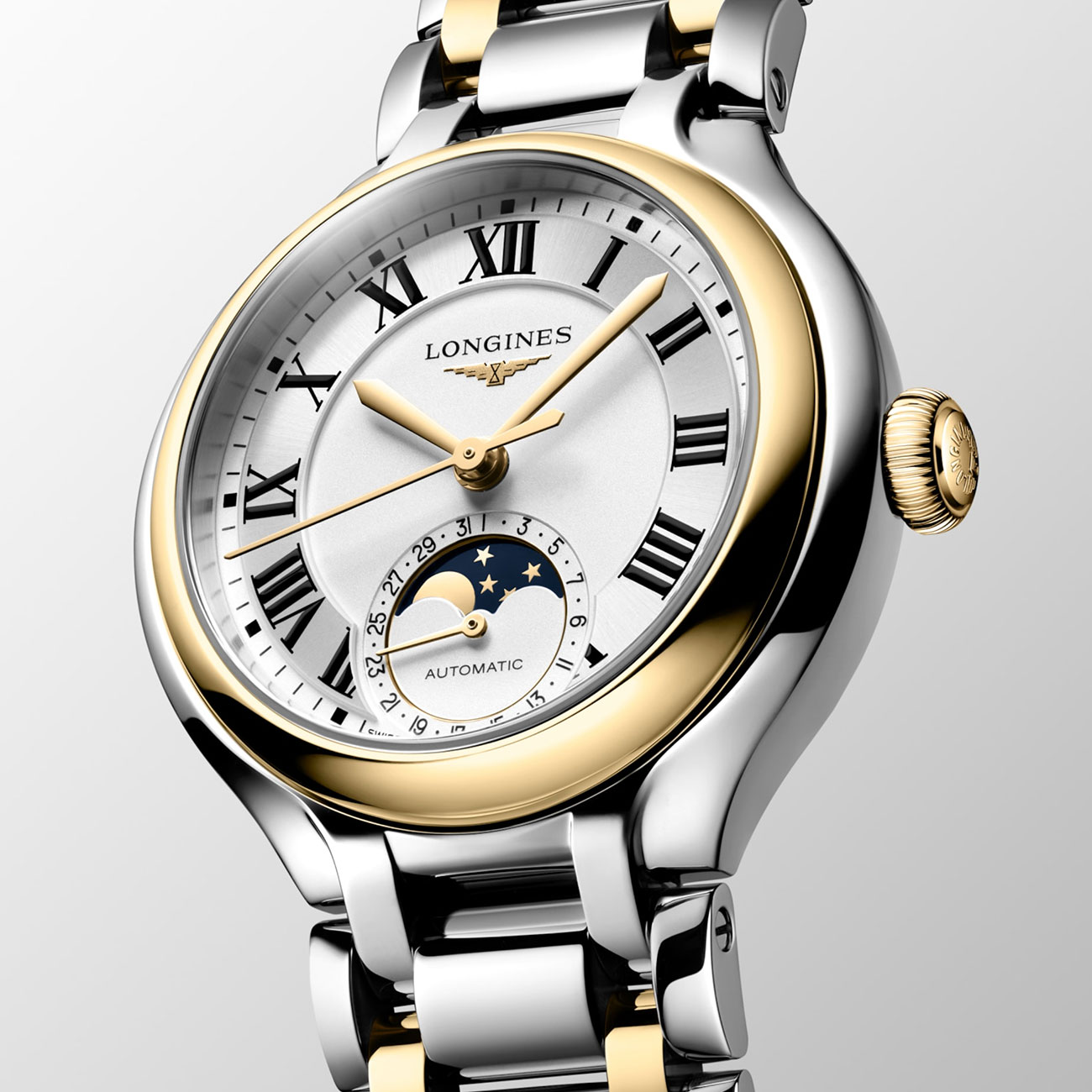 watch-collection-longines-primaluna-moonphase-l81265797-dial Longines Primaluna Moonphase 34mm L81265797 with ivory opaline dial, two-tone case & bracelet - dial