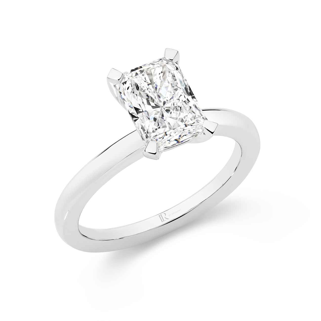 2ct Legacy Radiant Lab Diamond Solitaire 18K White Gold Engagement Ring