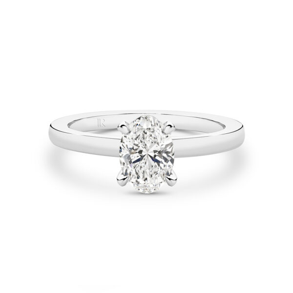 Leyla Rose by Gregory 1ct Legacy Oval Lab Diamond Engagement Ring in White Gold
