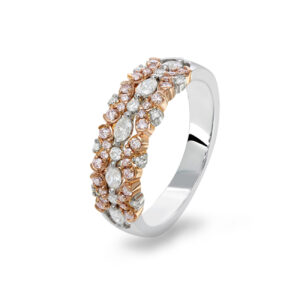 Pink & White Diamond Blush Vivia Ring
