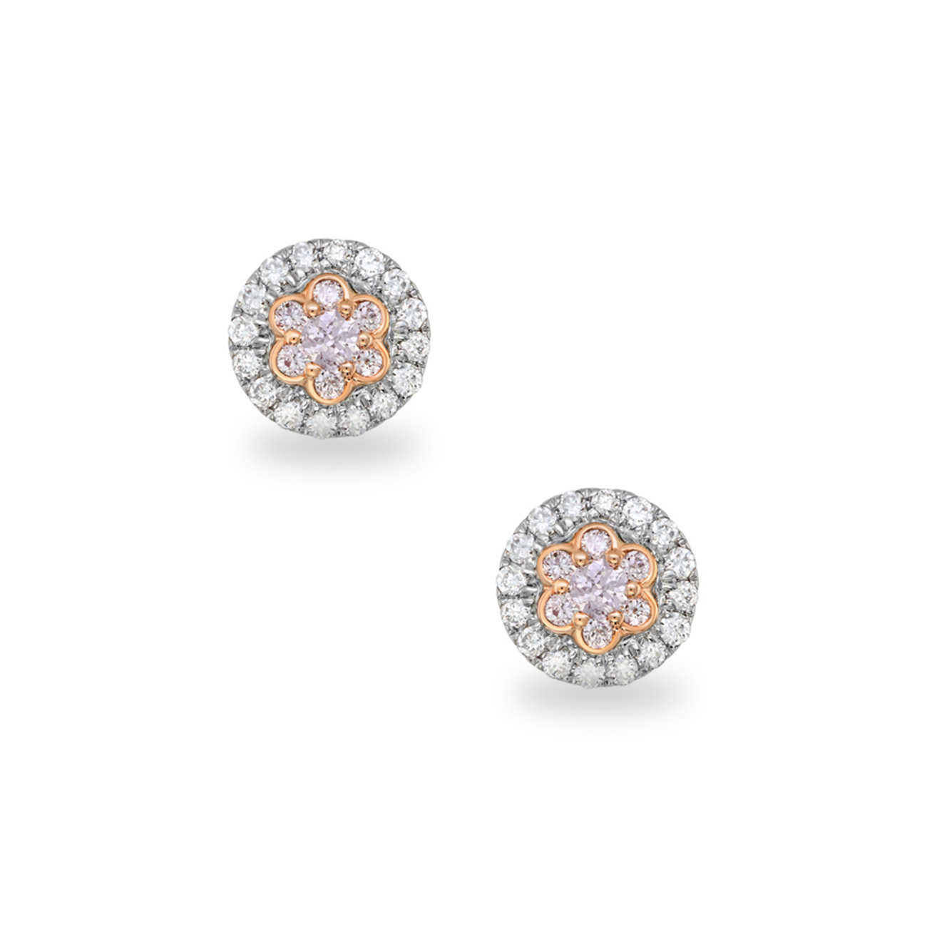 Pink &#038; White Diamond Blush Delilah Earrings