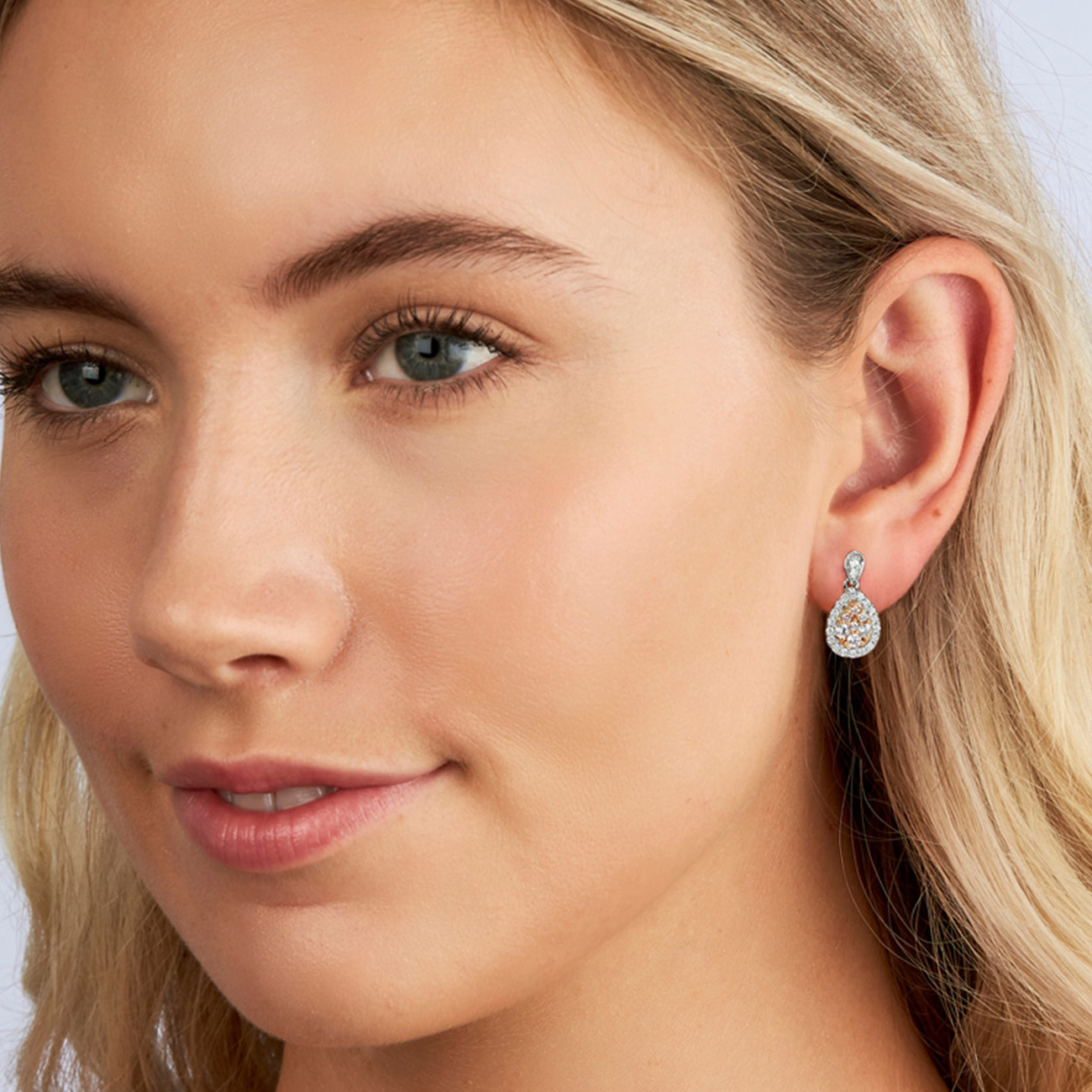 Pink &#038; White Diamond Blush Penelope Earrings