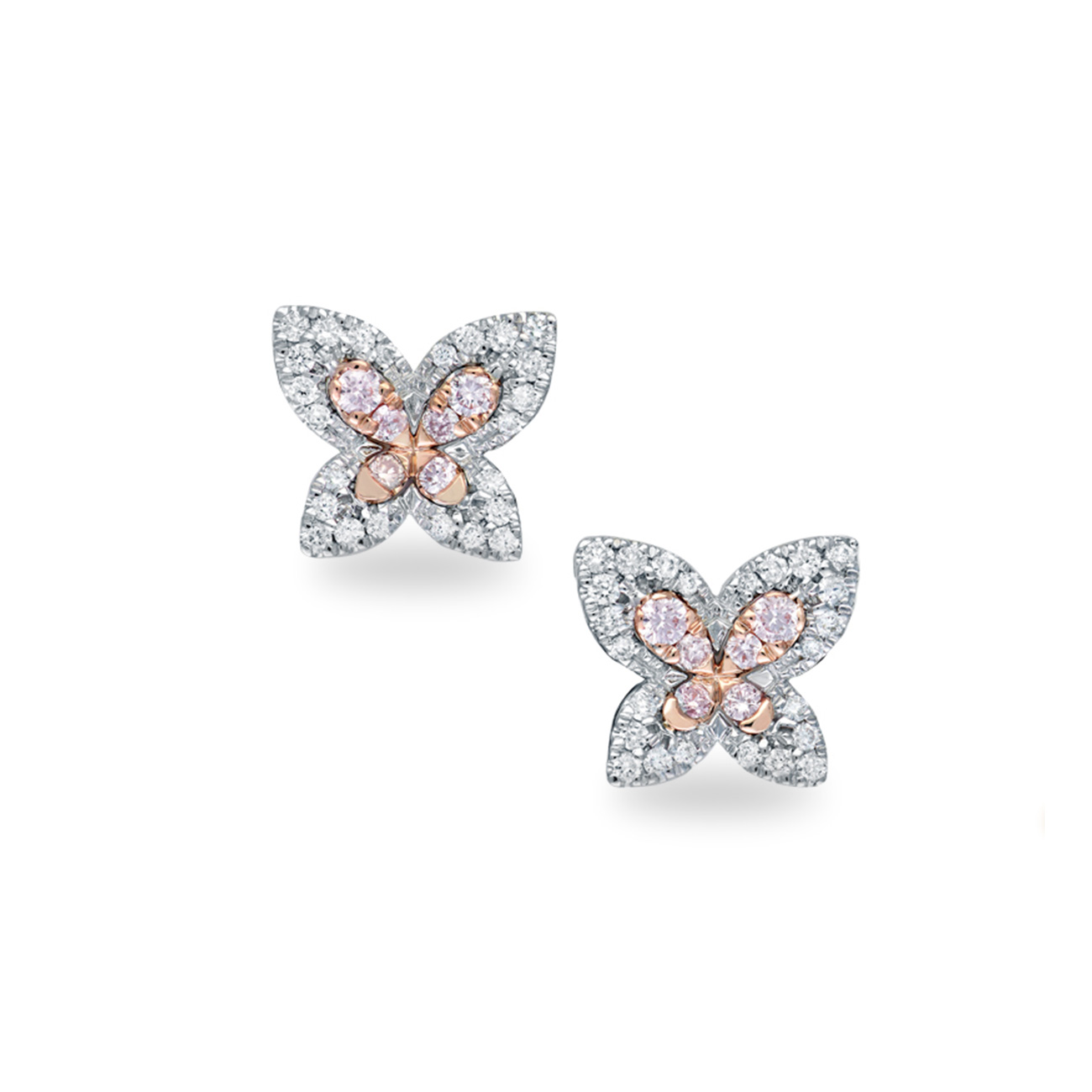 Pink &#038; White Diamond Blush Iria Earrings