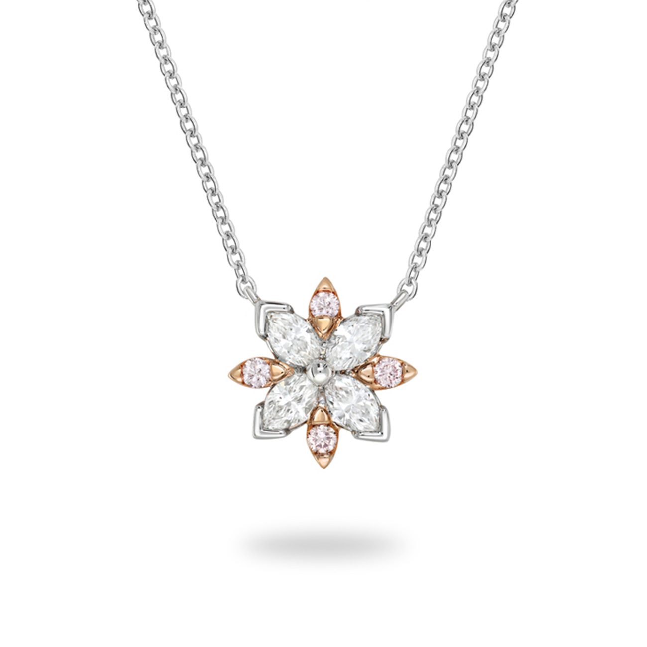 Pink &#038; White Diamond Blush Estelle Necklace