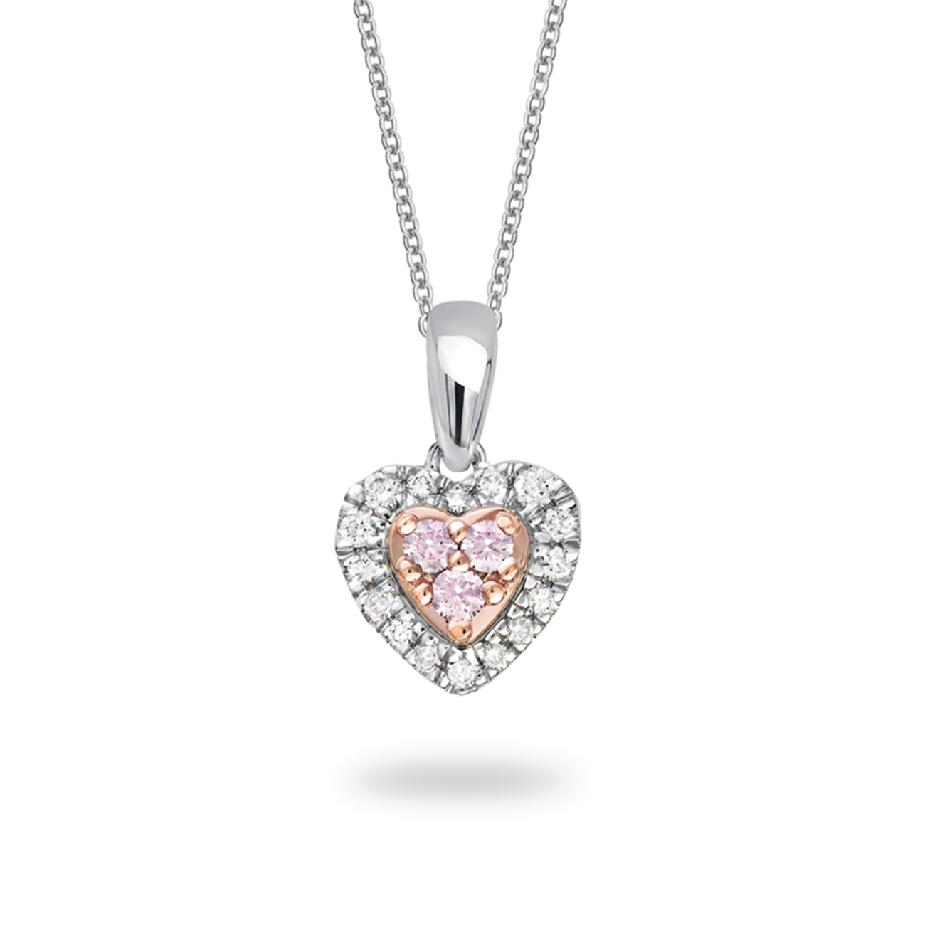Pink &#038; White Diamond Blush Joy Necklace