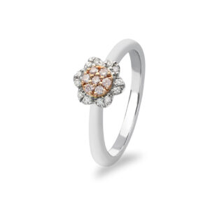 Pink & White Diamond Blush Lucy Ring