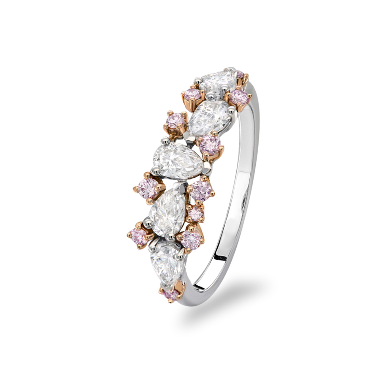 Pink &#038; White Diamond Kimberley Adelina Ring