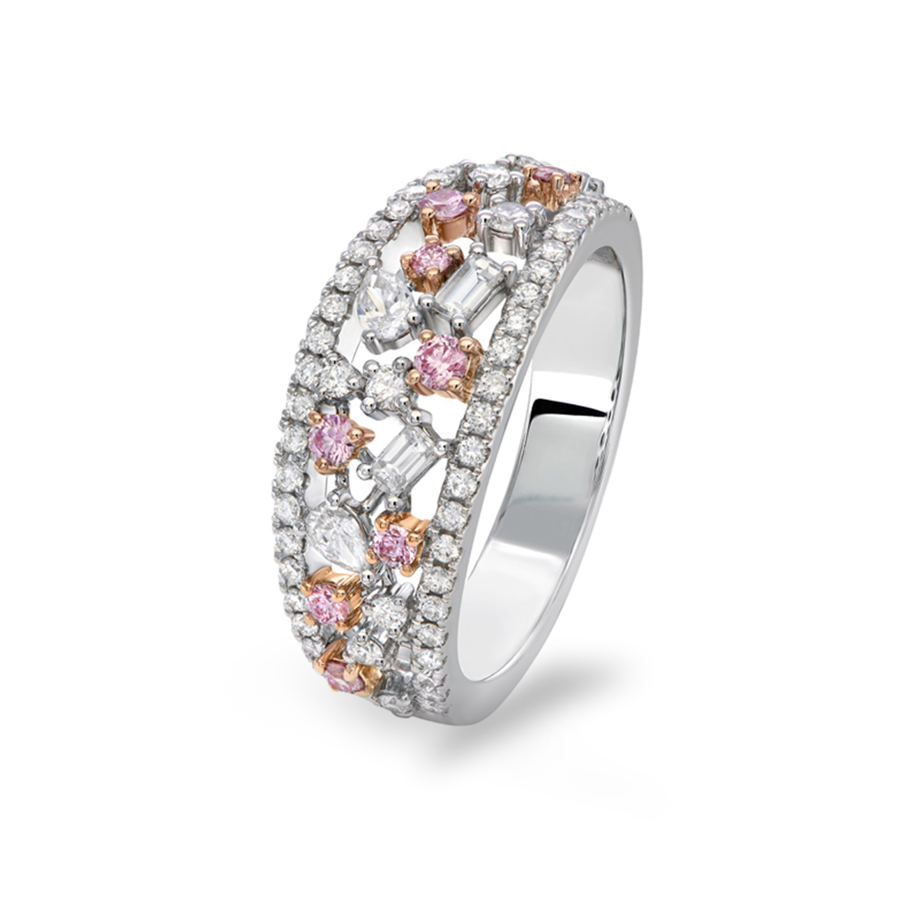Pink &#038; White Diamond Kimberley Splendour of Versailles Ring