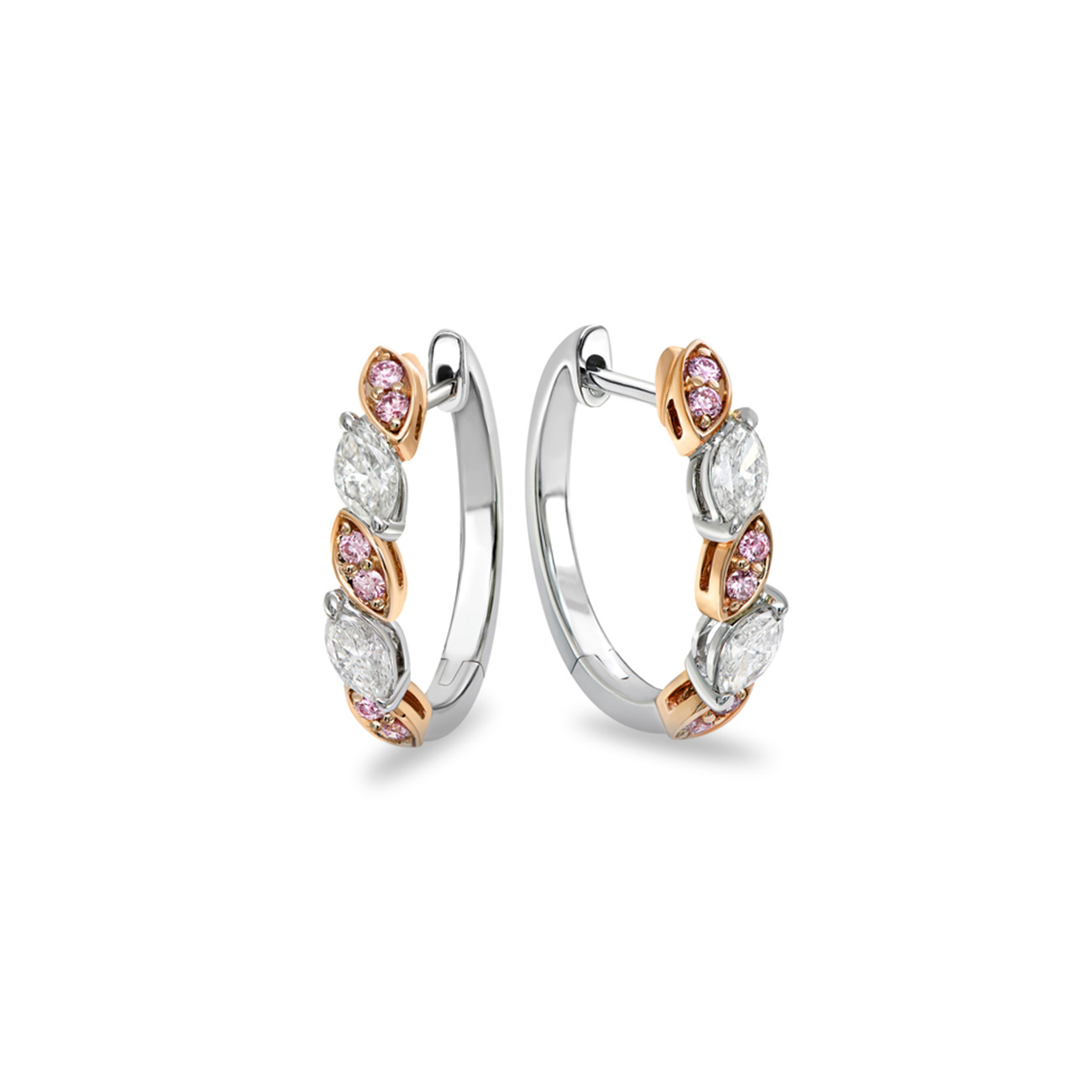 Pink &#038; White Diamond Kimberley Kiara Earrings