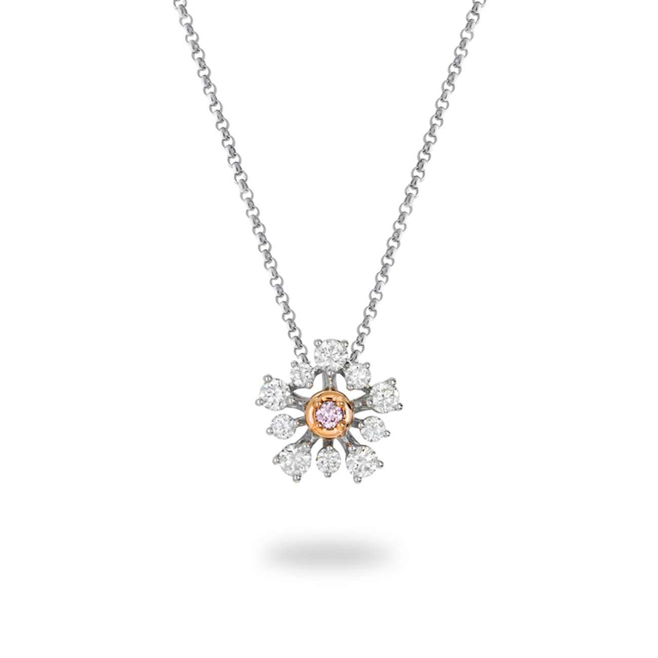 Pink &#038; White Diamond Kimberley Floriel Necklace