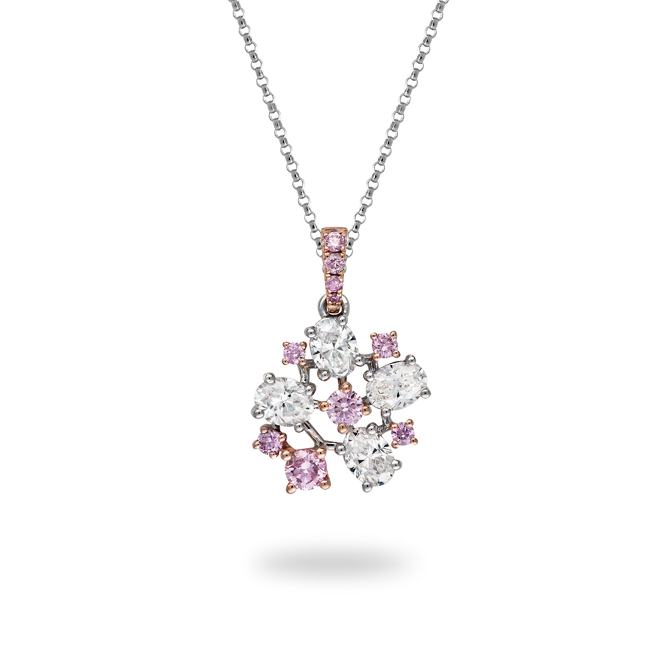 Pink &#038; White Diamond Kimberley Brooklyn Necklace