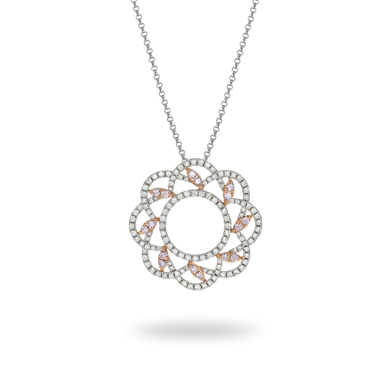 Pink &#038; White Diamond Kimberley Veronica Necklace