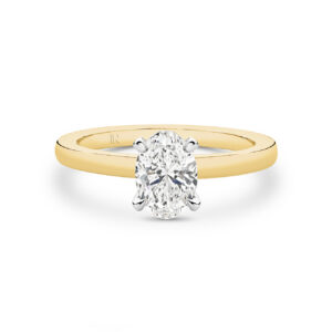 Leyla Rose by Gregory 1ct Legacy Oval Lab Diamond Engagement Ring in Yellow & White Gold