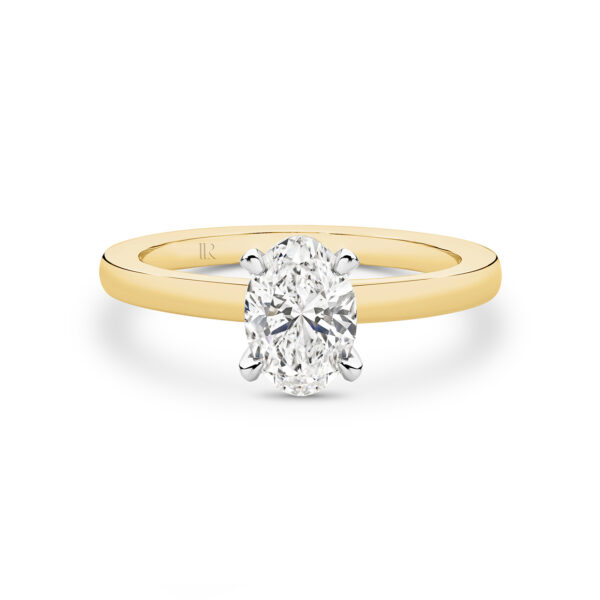 Leyla Rose by Gregory 1ct Legacy Oval Lab Diamond Engagement Ring in Yellow & White Gold