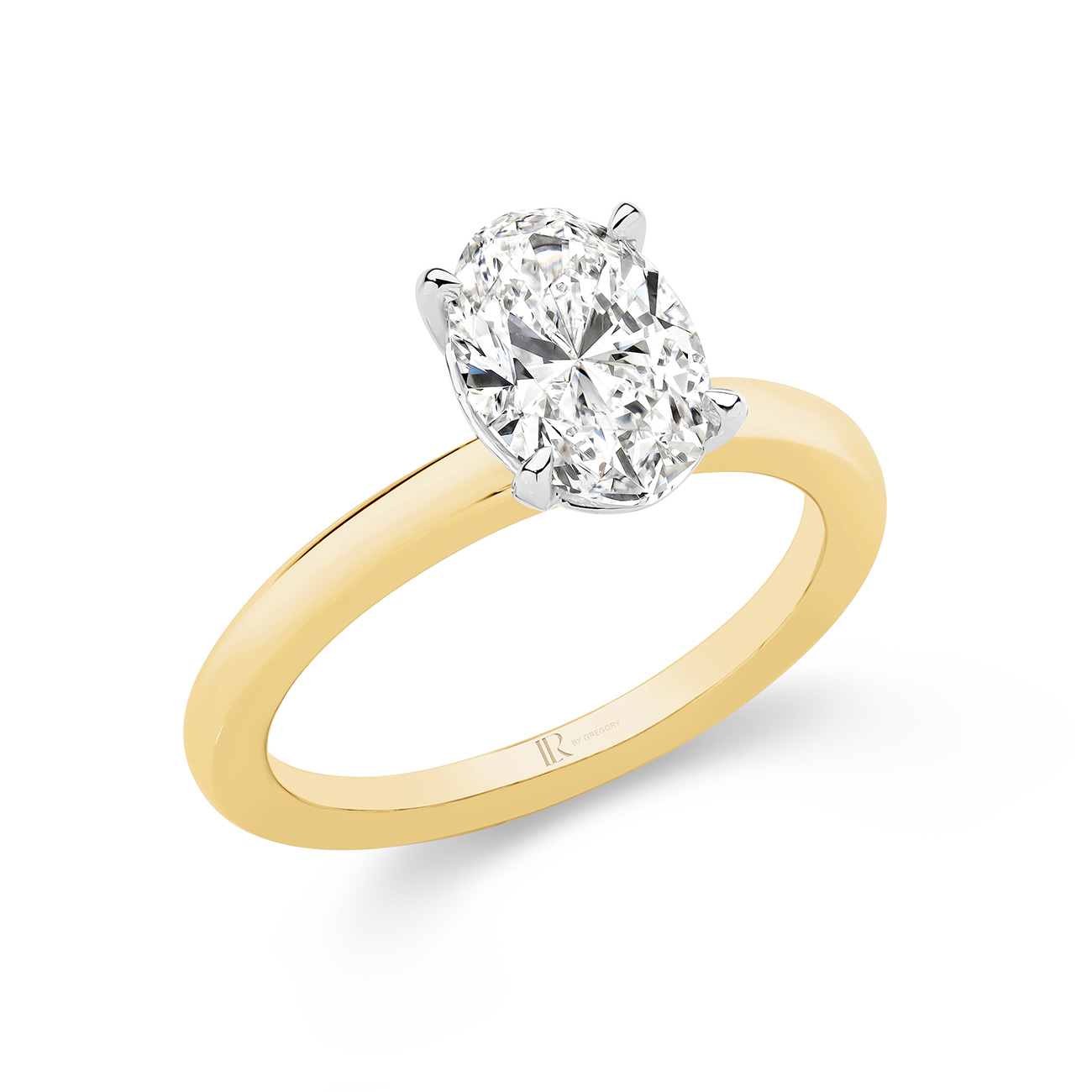 2ct Legacy Oval Brilliant Lab Diamond Solitaire 18K Yellow Gold Engagement Ring