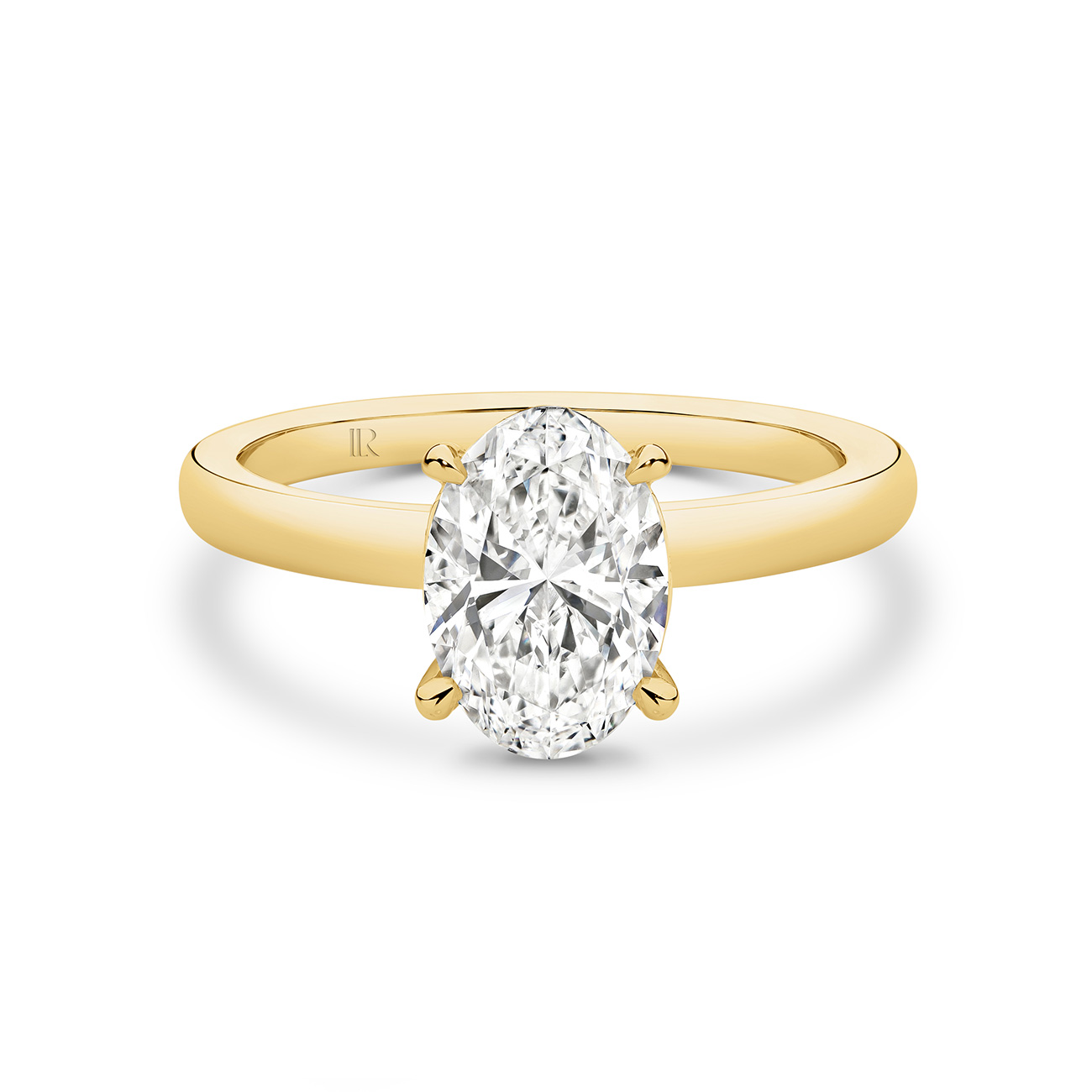 2ct Legacy Oval Brilliant Lab Diamond Solitaire 18K Yellow Gold Engagement Ring