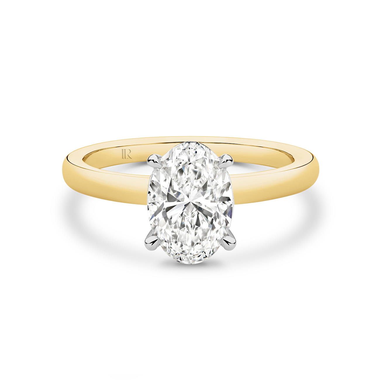 2ct Legacy Oval Brilliant Lab Diamond Solitaire 18K Yellow Gold Engagement Ring